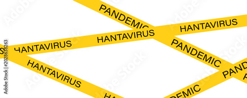 Photos Hantavirus pandemic alert tape blocks off contaminated area outdoors