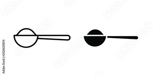 Foto full spoon icon simple vector set