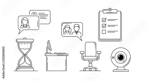 Office workers communicate effectively with colleagues while sitting at their desk
