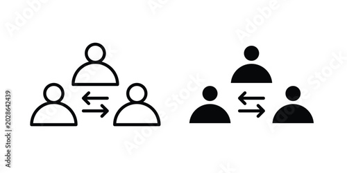 Foto Mediator icon simple vector set