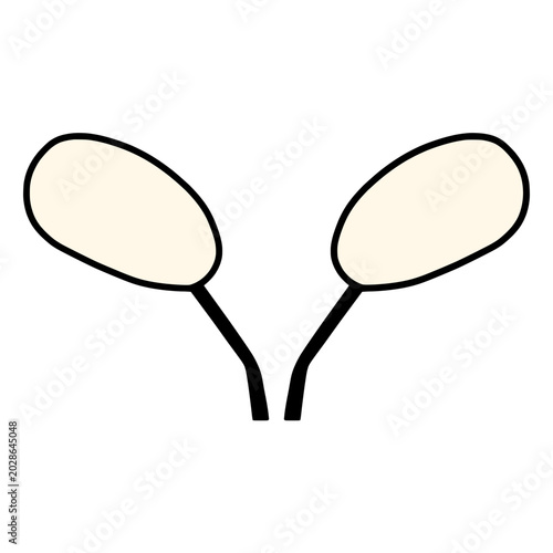 Bike side mirrors vector illustration 