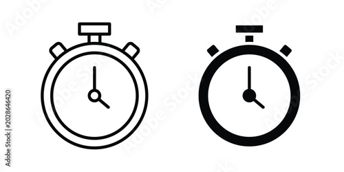 Foto Stopwatch icon simple vector set