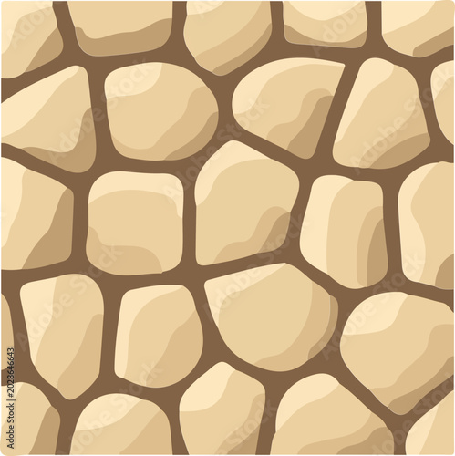 Seamless pattern of beige stone wall texture