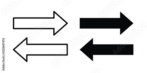 Photos Transfer arrows icon simple vector set