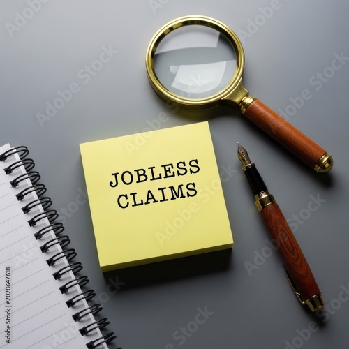 Unemployment investigation with notepad