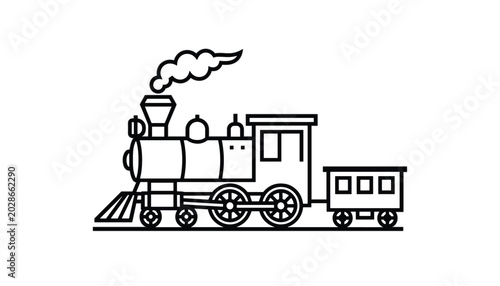 Steam train locomotive icon