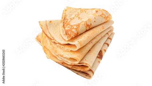 Принти на полотні A high pile heap of fresh sweet traditional homemade Russian crepes blini pancak