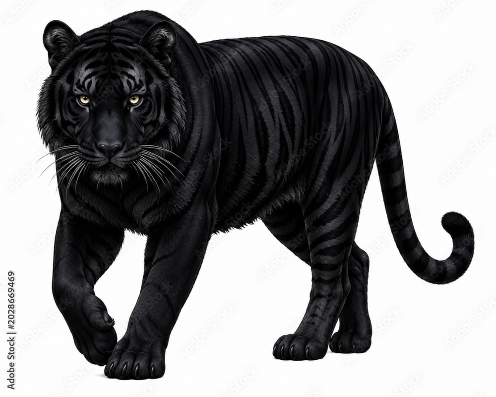 Fototapeta premium tiger on black background