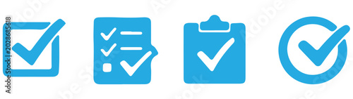 Schilderij op canvas Verified badge icon tick symbol vector approved check mark icon