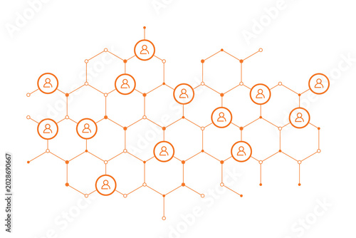 Photography Abstract blue hexagon shape for frame illustration design on transparent backgro