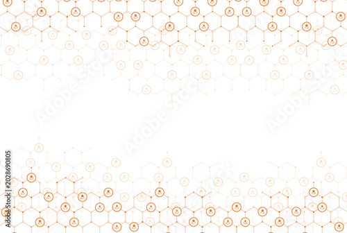 Abstract blue hexagon shape for frame illustration design  vector eps