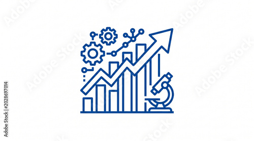 Advanced data analytics and business growth concept