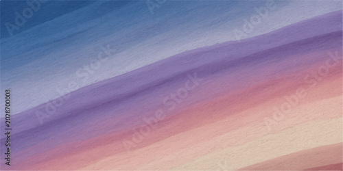 Photos Abstract colorful watercolor background with soft sky clouds, sunset light, and