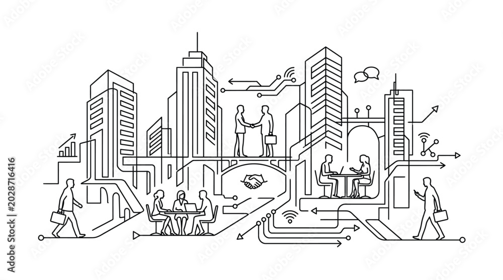 Fototapeta premium sketch of the city