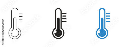 Quadro su tela Thermometer Icon Set