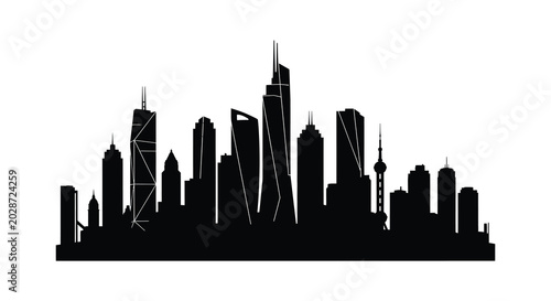 Fotografija WebThis is a black silhouette of a city skyline a vector illustration set against a white background