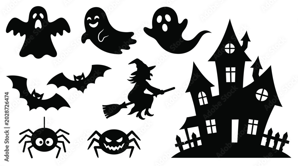 Obraz premium set of halloween icons