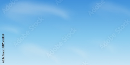 Clear Blue Sky Background with Soft White Clouds