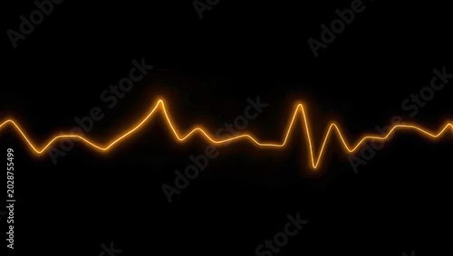 Electricity fluctuation concept minimal glowing line for energy business visuals