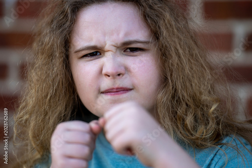 Fotografie Child conflict and aggressive behavior theme