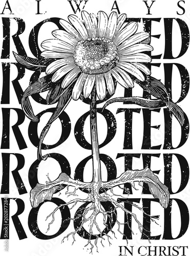 Fotografie Always Rooted In Christ Spring Flowers PNG SVG, Christian Floral svg