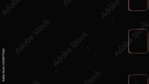 Vintage 8mm film strip overlay effect