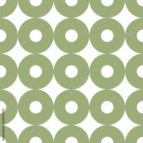 Seamless pattern. Ring or donut. Vector