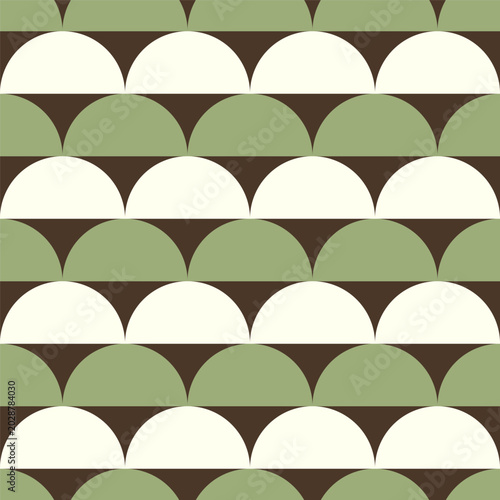 Seamless geometric pattern. Semicircle. Vector.