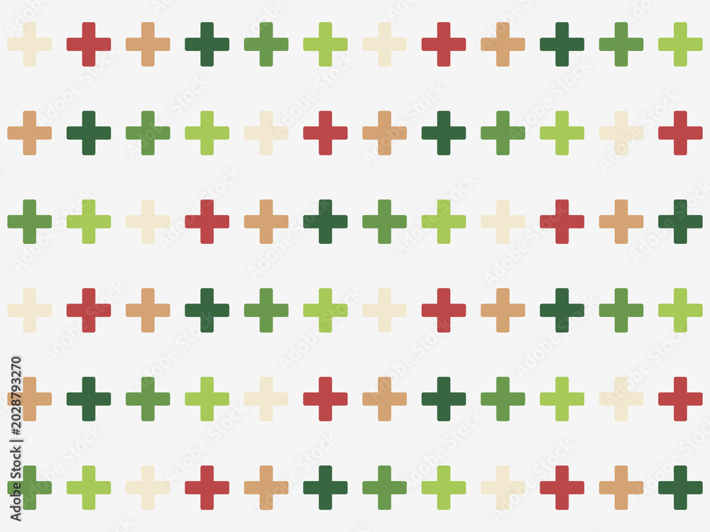 Naklejka premium Simple Cross Pattern Bold Colorful Design