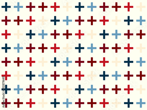 Colorful Cross Pattern Simple Geometric Background