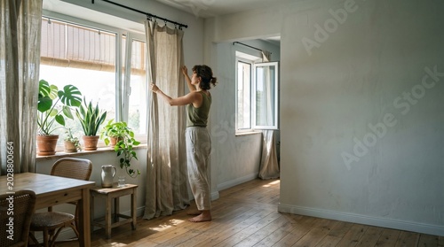 Passive cooling routine in a heat-adapted home interior