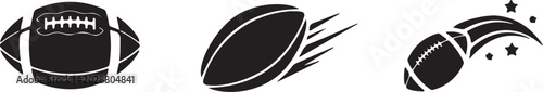 American football and rugby balls icons