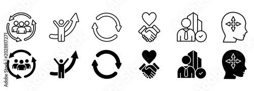 Tableau sur toile Soft Skills Word Icon Set