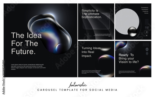 Future Technology Social Media Carousel Template Design