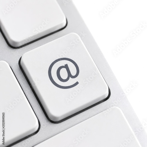 Close Up of Computer Keyboard with At Symbol Key