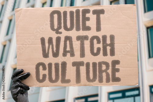 Tableau sur toile "Quiet Watch Culture" Eyes everywhere, none noticed