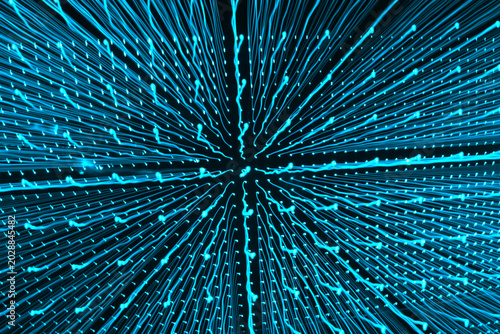 Foto Fondo futurista de red digital en tonos azul verdoso y cian