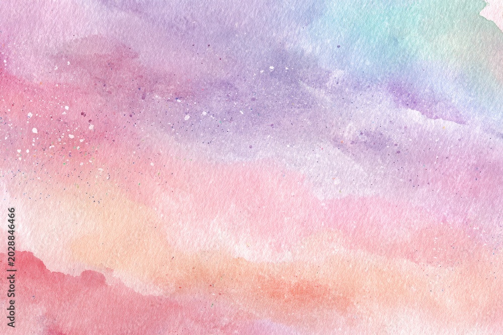 Fototapeta premium Soft pastel watercolor texture background for design projects