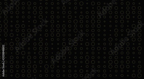 Golden circle pattern motion background: abstract pulsing geometric grid animation