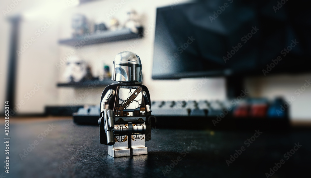 Obraz premium LEGO Star Wars The Mandalorian Television Series Minifigure, London, UK - May 2026