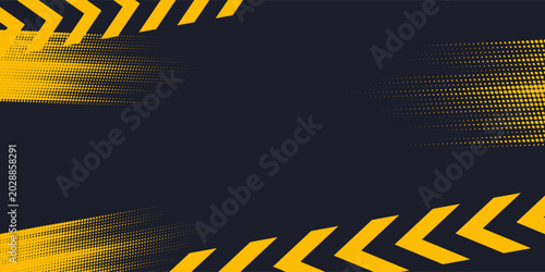 Social media post template background vector, editable post template social media banners with grunge warning system mark illustration
