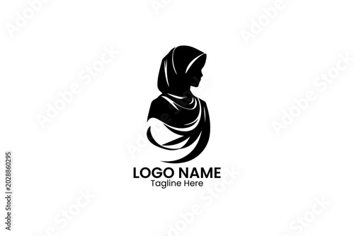 Hijab girl logo Islamic
