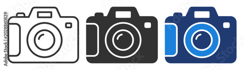Camera Icon Set for Photography and Design