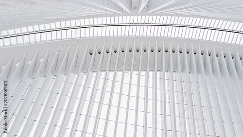 fragment futuristic glass building with economic cooperation