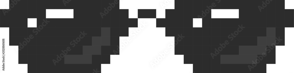 Obraz premium Sunglasses Pixel Art Meme Style