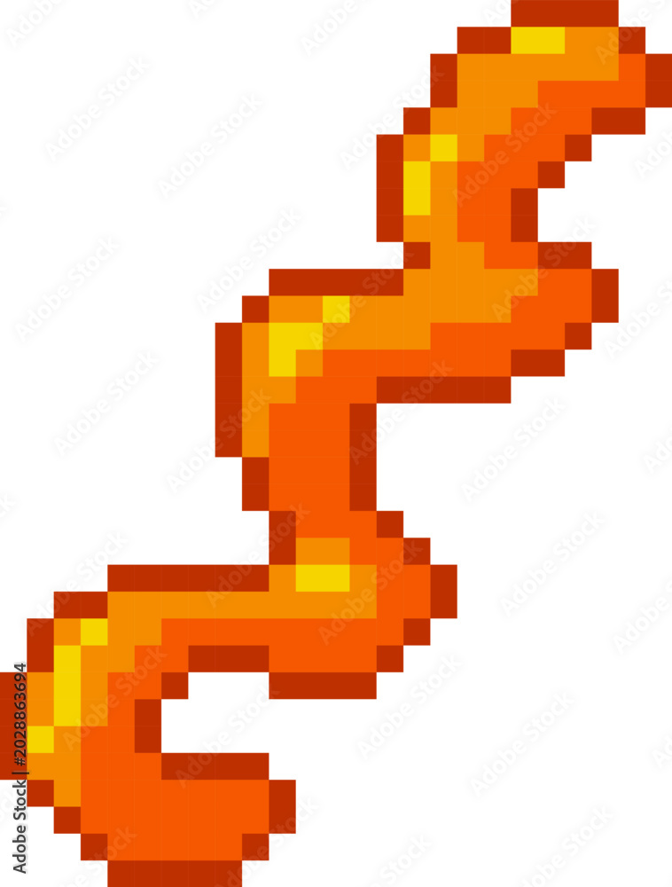 Fototapeta premium Bacterium Wiggling Pixel Art
