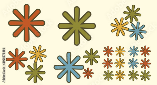 Retro Starbursts Pattern - Vintage Design Elements