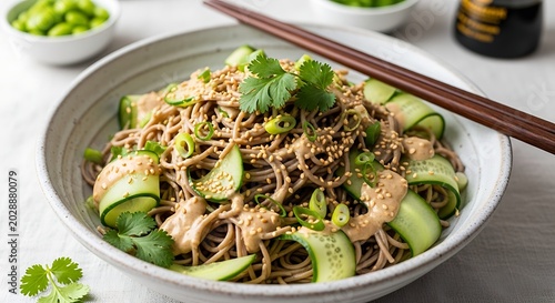 Asian Noodle Salad With Cucumber.