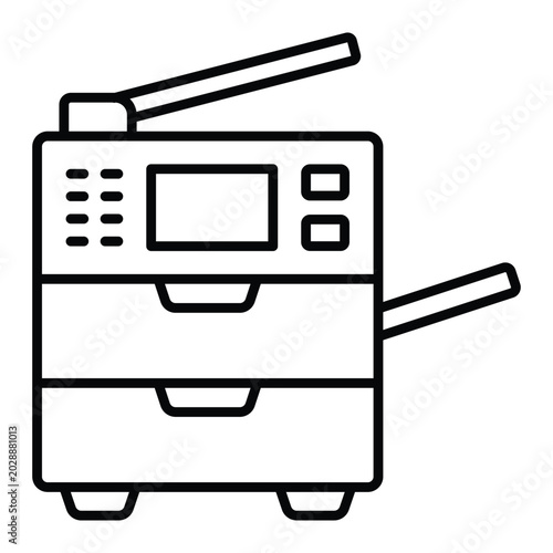 Photocopier Icon Design Template Simple and Modern