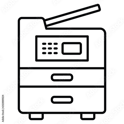 Photocopier Icon Design Template Simple and Modern